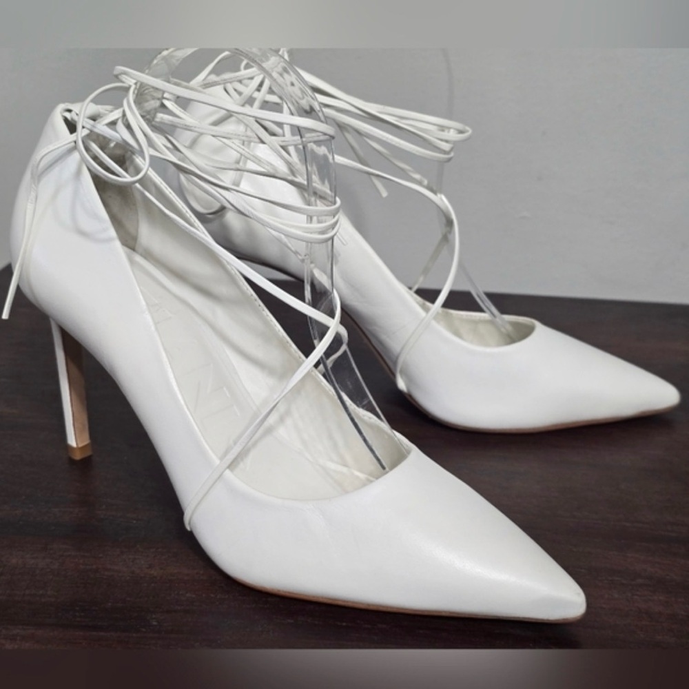 ANTONIO MELANI White Lace-Up Heels